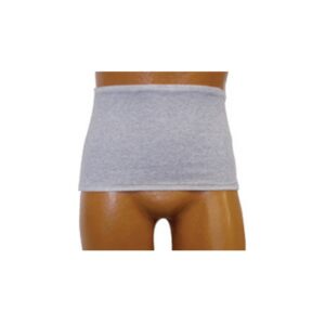 Men's Wrap/Brief with Open Crotch and Built-in Ostomy Barrier/Support Gray Large 40"-42" Hips