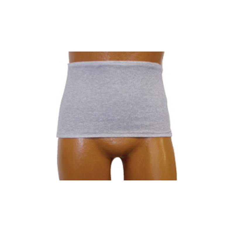 Men's Wrap/Brief with Open Crotch and Built-in Ostomy Barrier/Support Gray Large 40"-42" Hips