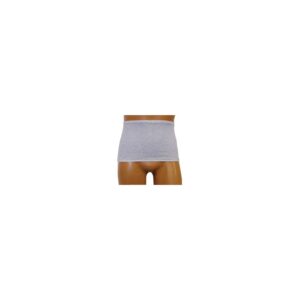 Men's Wrap/Brief with Open Crotch and Built-in Ostomy Barrier/Support Gray