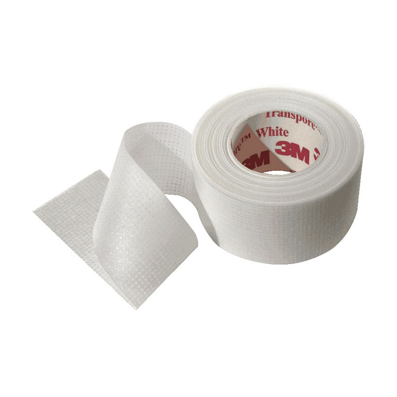 Transpore Standard Hypoallergenic Porous Plastic Tape 1" x 1-1/2 yds.