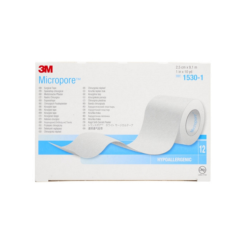 Micropore Standard Hypoallergenic Paper Surgical Tape with Rayon Backing 1" x 10 yds.