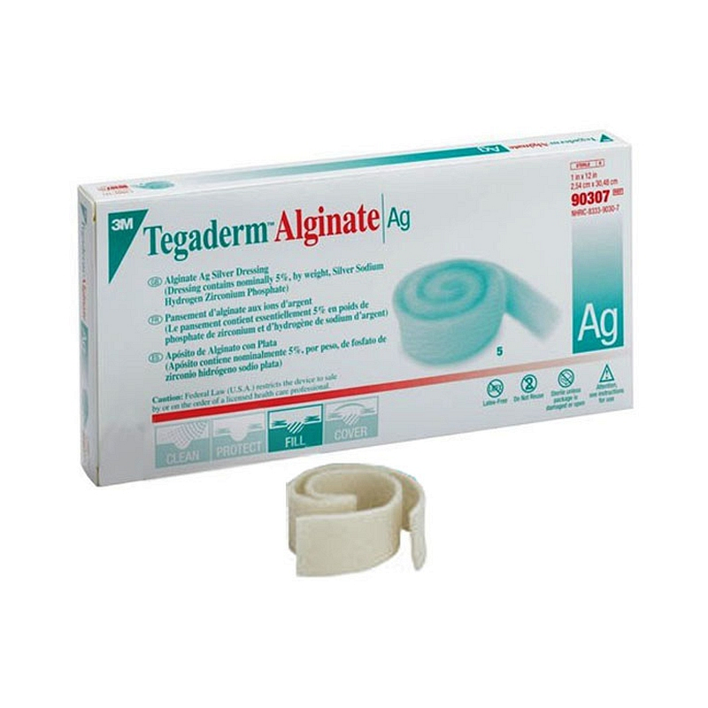 Tegaderm Alginate Ag Silver Dressing 1" x 12" Rope