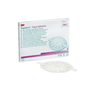 Tegaderm High Performance Adhesive Foam Dressing 6-1/8" L x 5-5/8" W Size Medium Oval with 4-1/2" L x 4" W Absorbent Pad