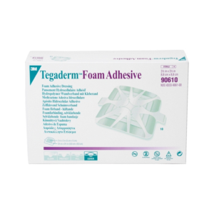 Tegaderm High Performance Adhesive Foam Dressing 3-1/2" L x 3-1/2" W Size Square with 2" L x 2" W Absorbent Pad