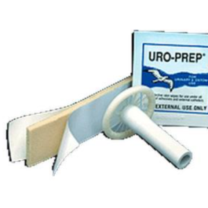 Uro-Con Texas-Style Male External Catheter with 2" Tube, Urofoam-2 and Uro-Prep, Large 35 mm