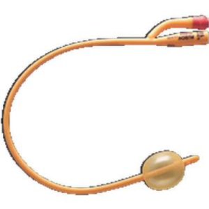 Gold 2-Way Silicone-Coated Foley Catheter 12 Fr 30 cc