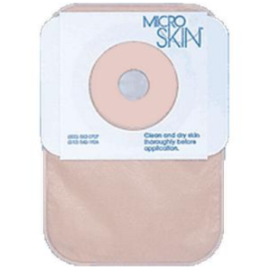 One-piece Colostomy Closed-end Pouch with Microskin® Adhesive Plain Barrier and MicroDerm™ Thin Washer 7/8" Stoma Opening