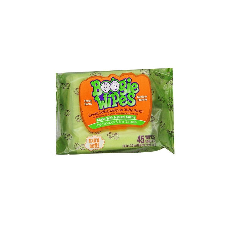 Boogie Wipes Saline Nose Wipes Fresh Scent
