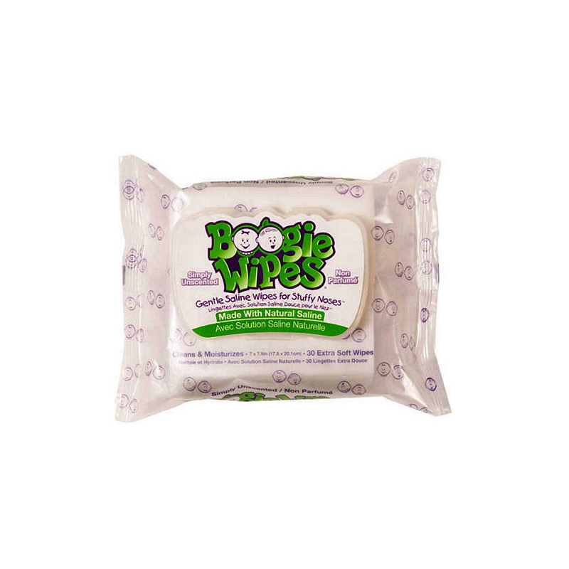 Boogie Wipes Unscented Saline Nose Wipes