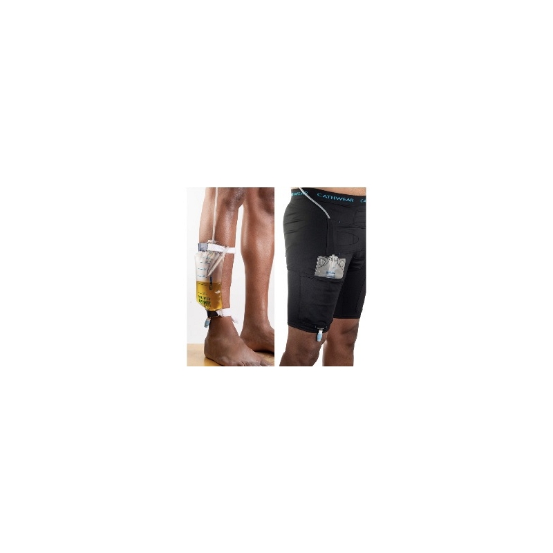 CathWear medical underwear with urinary leg bag/drainage bag holder