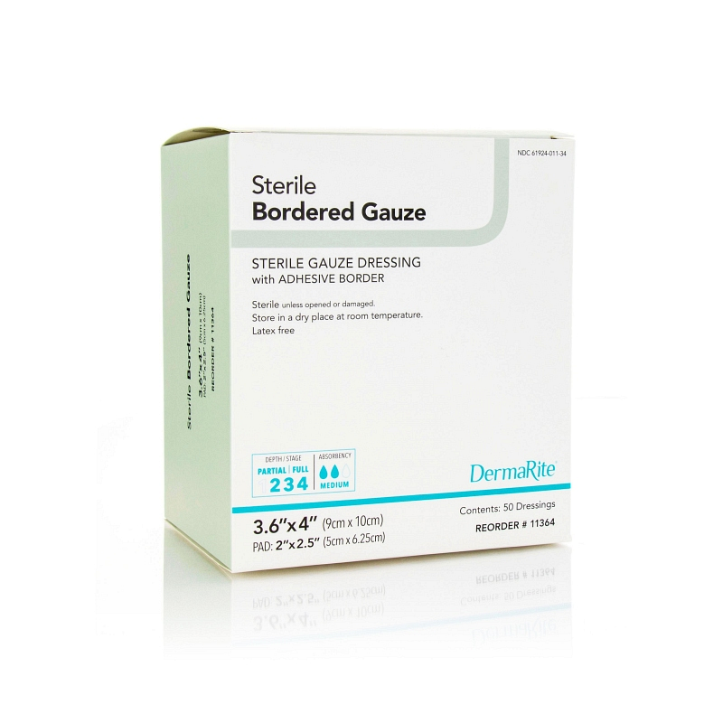 Sterile Border Gauze Dressing with Adhesive Border