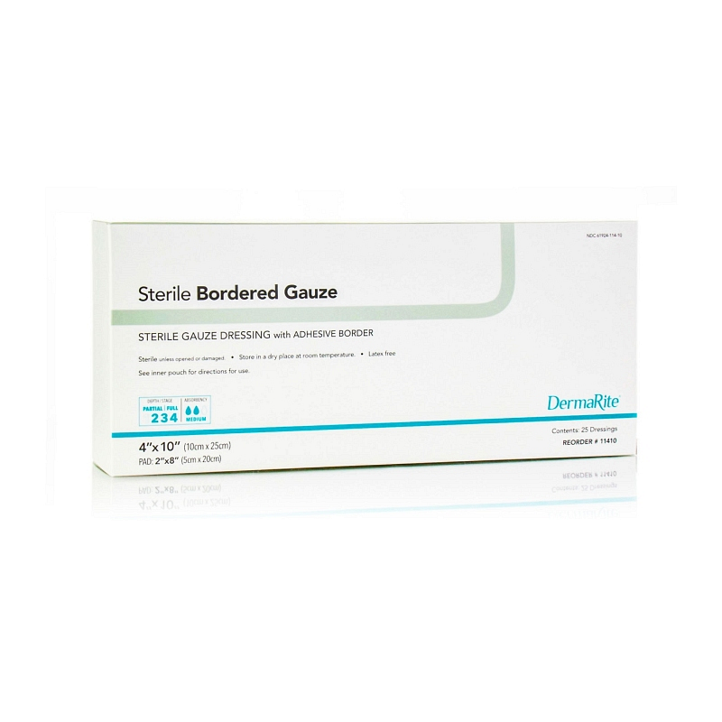 Sterile Bordered Gauze Dressing with Adhesive Border