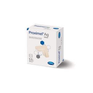 Proximel Ag Silicone Foam Dressing with Border