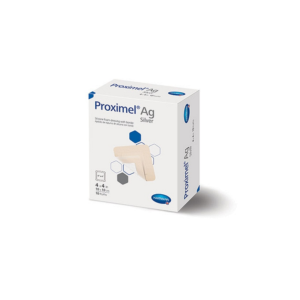 Proximel Ag Silicone Foam Dressing with Border