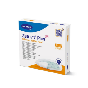 Zetuvit Plus Silicone Border Heel SAP Dressing with Silicone adhesive