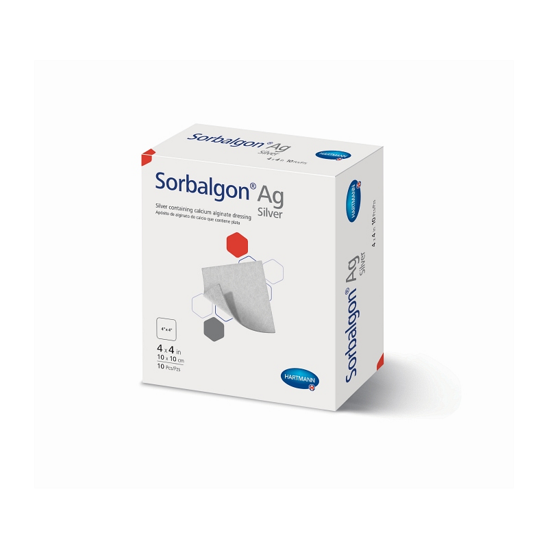 Sorbalgon Ag Dressing 2" x 2".  Latex-free