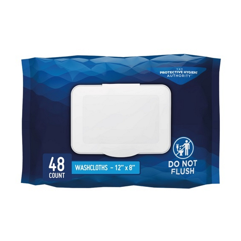 Prevail Disposable Adult Washcloth with Press-n-pull Lid 12" x 8"