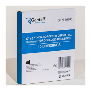 Gentell Dermatell Hydrocolloid Non-Bordered Dressing