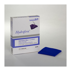 Hydrofera Blue Foam Thick Dressing without Border 4" L x 4 W x 1/2" H Size.