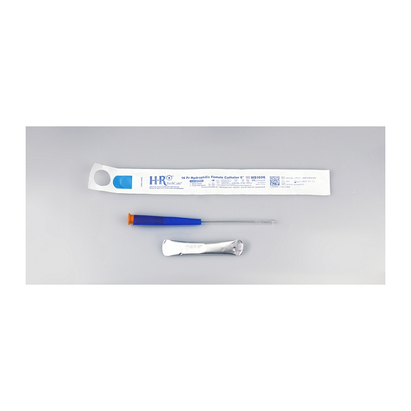 TruCath Hydrophilic Catheter with water bag and touch free sleeve