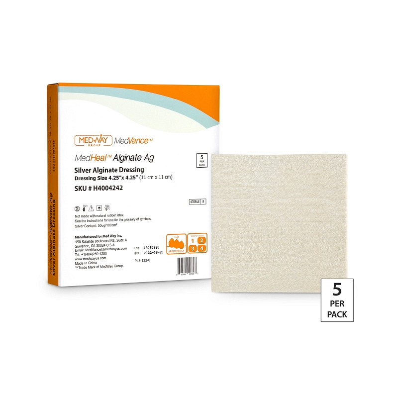 CuraVance Silver Alginate Dressing Pad