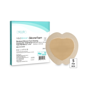MedVance Bordered Silicone 7" x 7" Foam Dressing