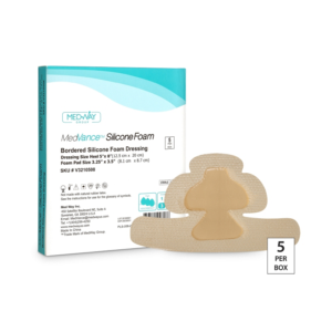 MedVance Bordered Silicone 5" x 8" Foam Dressing