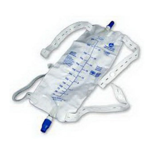 Urinary leg bag with straps