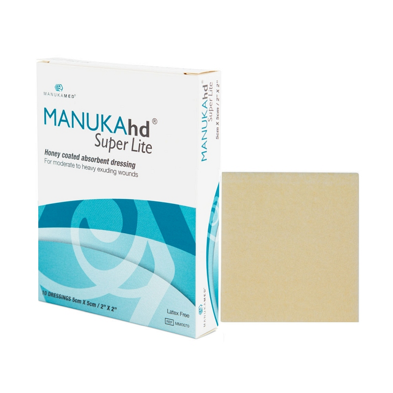 ManukaMed MANUKAhd Super Lite 2" x 2" (5 x 5 cm). 10 Each/Box
