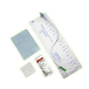Closed-System Intermittent Catheter Kit with BZK Antiseptic Towelette and Gauze 14 fr