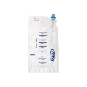 Mtg 14 french pre-lubricated sterile vinyl intermittent female catheter with introducer tip. Self-contained 750ml collection bag