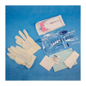 Mtg closed system kit. 14 french vinyl pre-lubricated sterile intermittent catheter in self-contained 750ml collection bag. 2-vinyl gloves