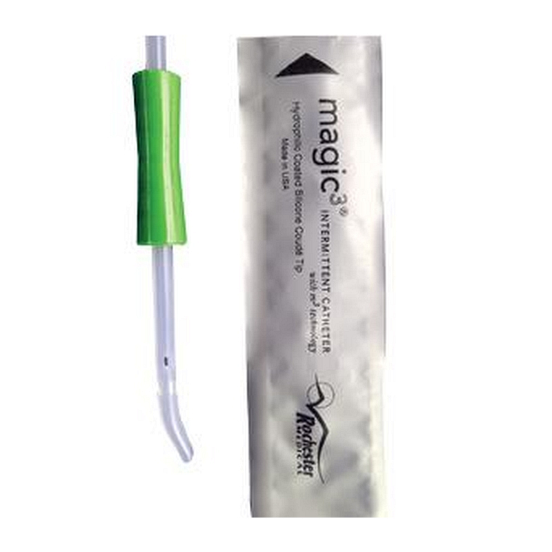 Magic3 Hydrophilic Intermittent Catheters are now available with an Insertion Sleeve in a Coude Tip configuration. Featuring an all-silicone construction