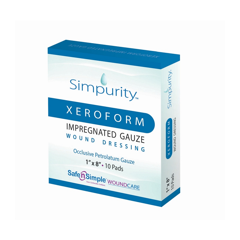 Simpurity Xeroform Petrolatum Impregnated Gauze Wound Dressing