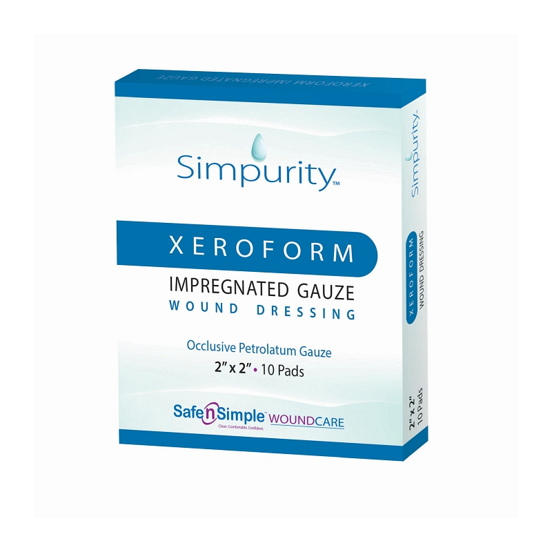 Simpurity Xeroform Petrolatum Impregnated Gauze Wound Dressing
