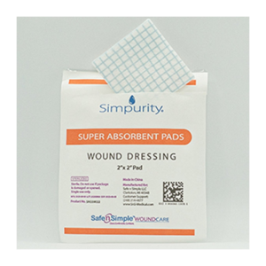 Simpurity Super Absorbent Pad Wound Dressing