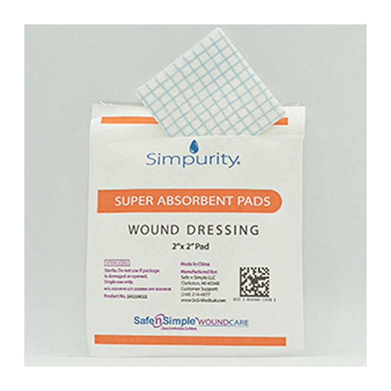 Simpurity Super Absorbent Pad Wound Dressing