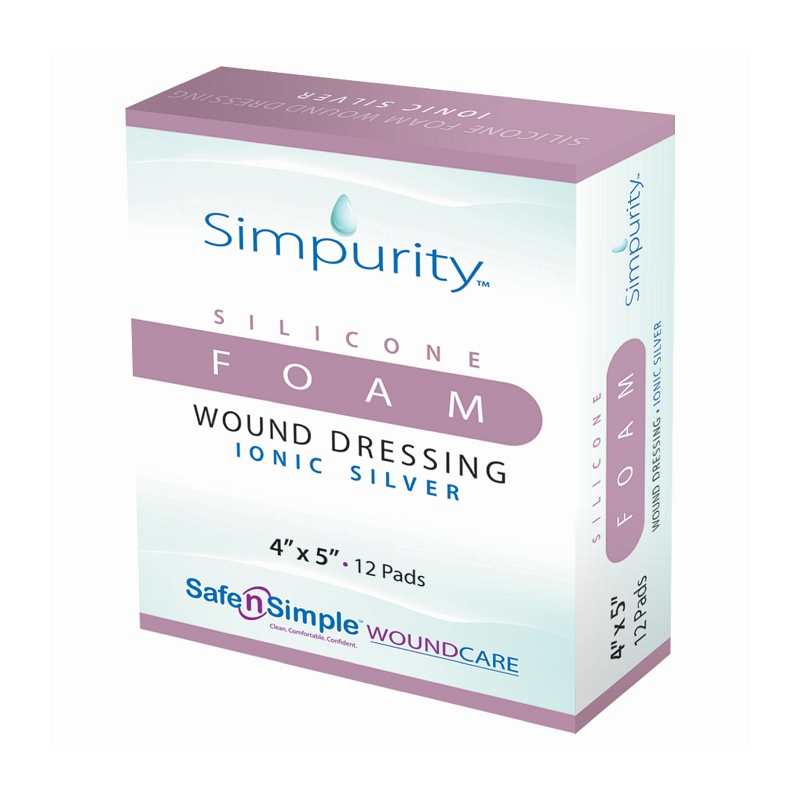 Simpurity Foam Wound Dressing Silver Silicone