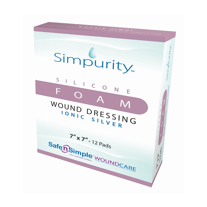 Simpurity Foam Wound Dressing Silver Silicone