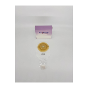 Securi-T USA 9" 1-Piece Urinary Pouch Convex Pre-Cut 3/4" Transparent Flip-Flow Valve (includes 10 caps 1 Night Adapter)