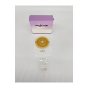 Securi-T USA 9" 1-Piece Urinary Pouch Convex Pre-Cut 7/8" Transparent Flip-Flow Valve (includes 10 caps 1 Night Adapter)