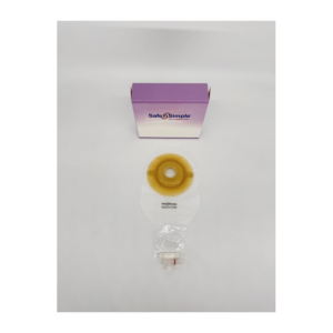Securi-T USA 9" 1-Piece Urinary Pouch Convex Pre-Cut 1-1/8" Transparent Flip-Flow Valve (includes 10 caps 1 Night Adapter)