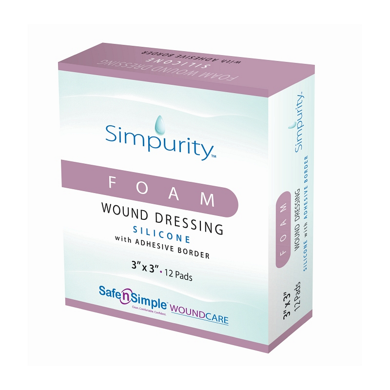 Simpurity Foam Wound Dressing Bordered Silicone