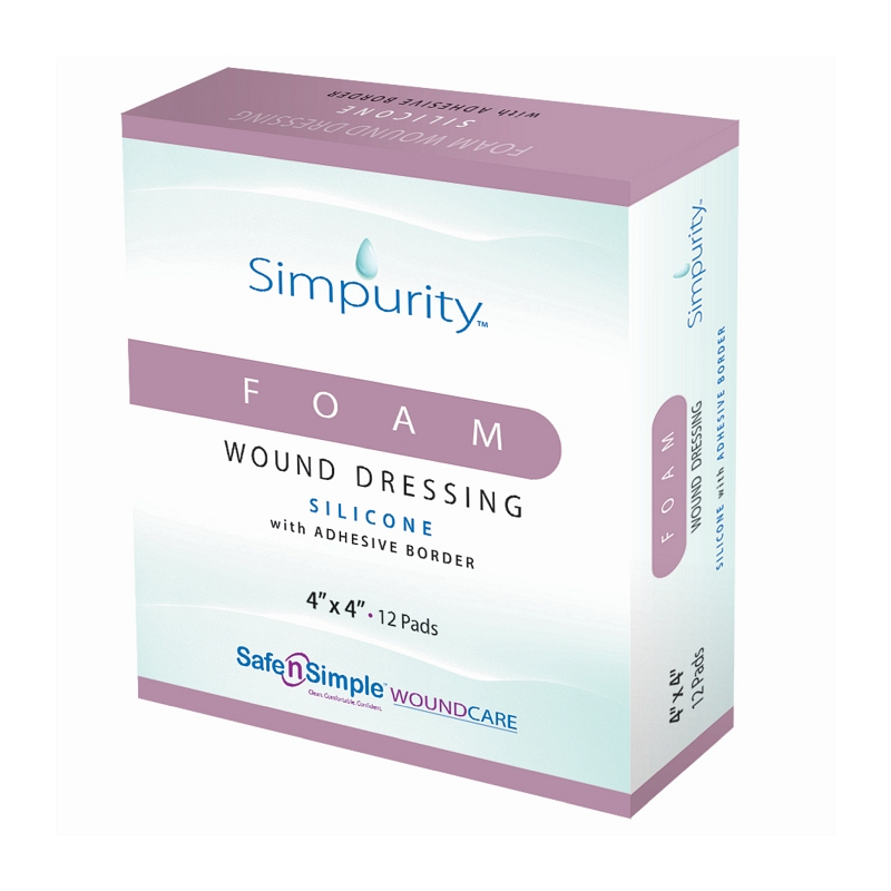 Simpurity Foam Wound Dressing Bordered Silicone