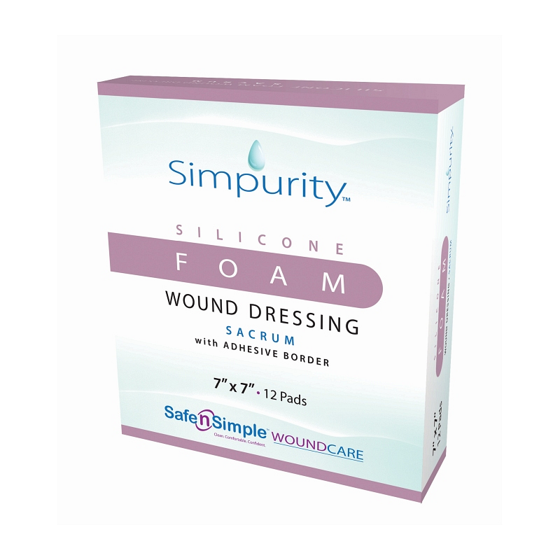 Simpurity Sacrum Foam with Silicone Adhesive Border