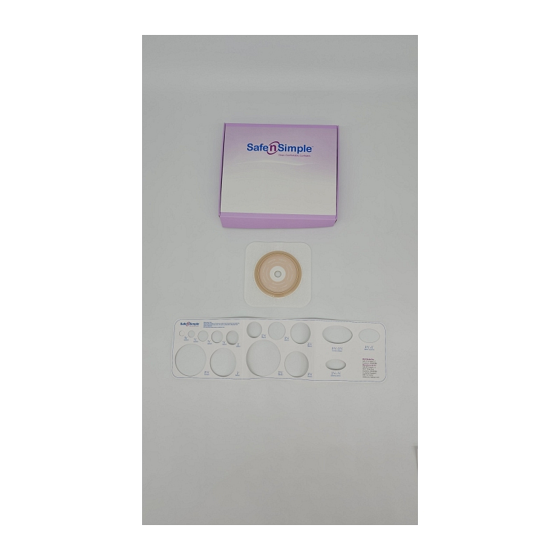 Securi-T USA Extended Wear Wafer White Tape Collar Cut-to-Fit (5" x 5")