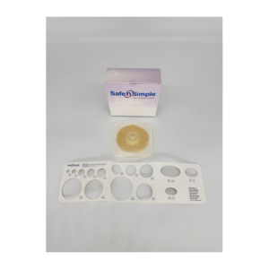 Securi-T USA Extended Wear Convex Pre-Cut 3/4" Wafer White Tape Collar (4" x 4")