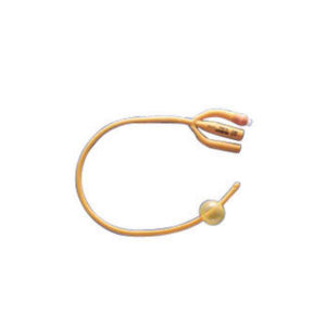 Gold 3-Way Silicone-Coated Foley Catheter 26 fr 16" L