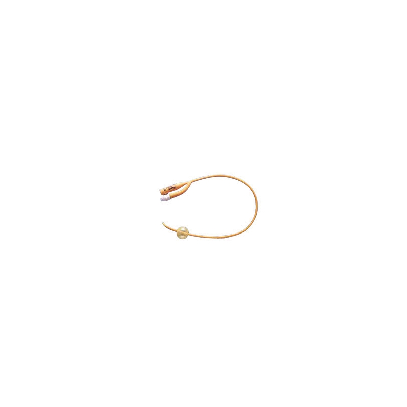 pureGold Coude/Tiemann 2-Way Latex Foley Catheter 22 Fr 30 cc