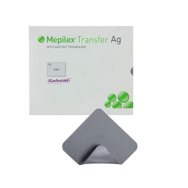 Mepilex Transfer Ag Antimicrobial Soft Silicone Exudate Transfer Dressing